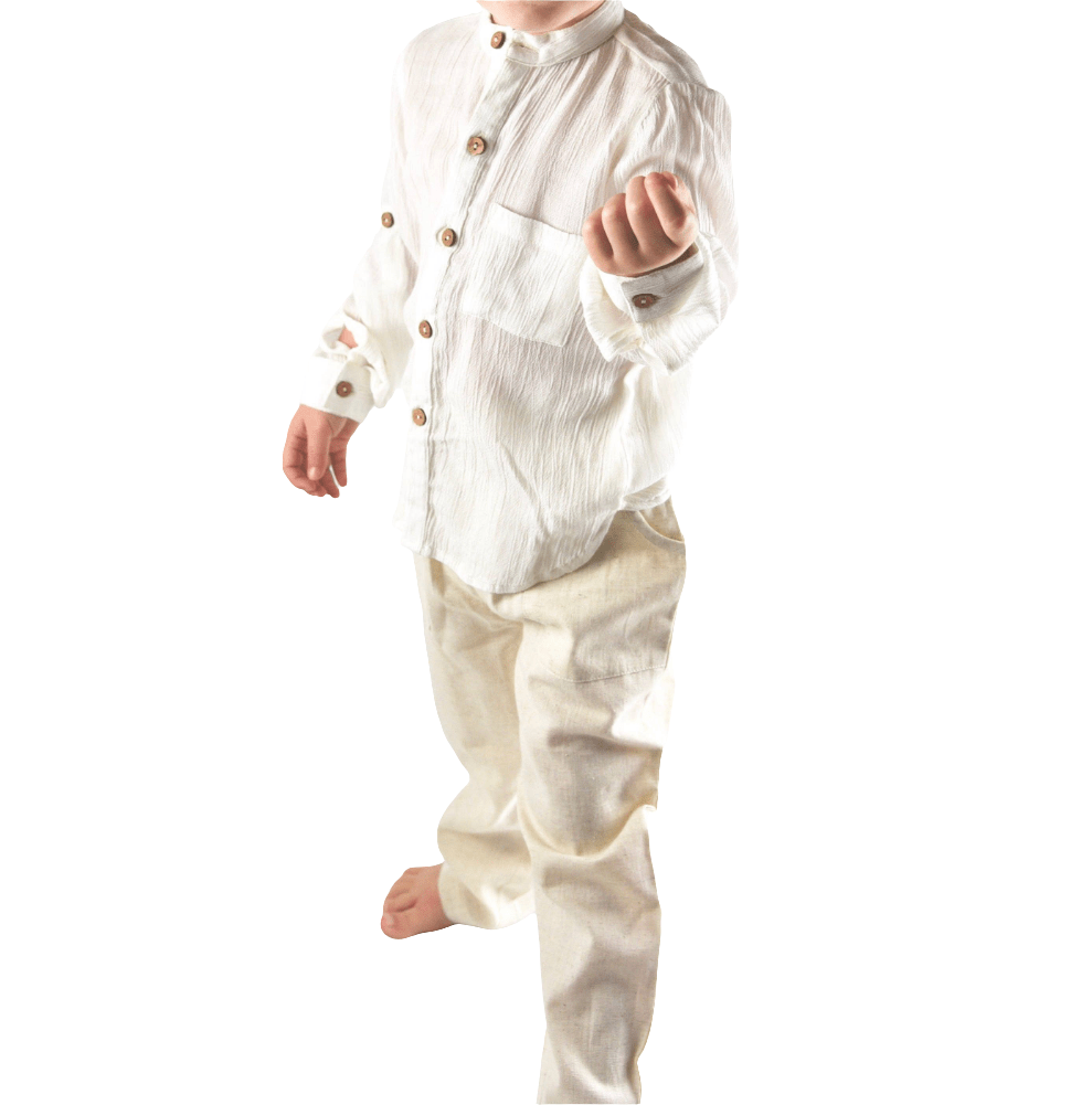 Shirt & Pants Set - Ivory