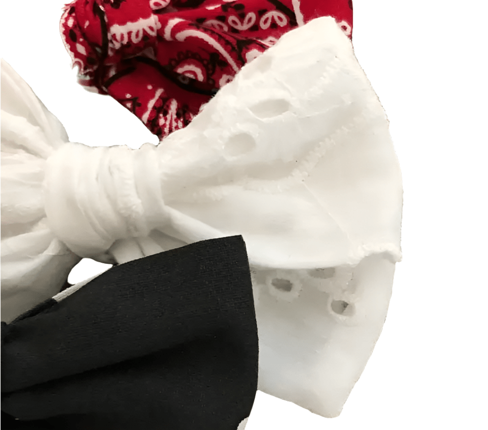 White Eyelet Bow