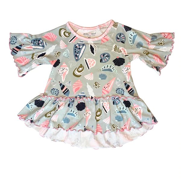 Seashell Angel Sleeve Cotton Knit Shirt AnnLoren