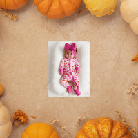 2-Way Convertible Zip Romper, Pumpkin Checkerboard