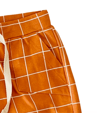 Checkered Baby Drawstring Shorts (Organic Jersey)