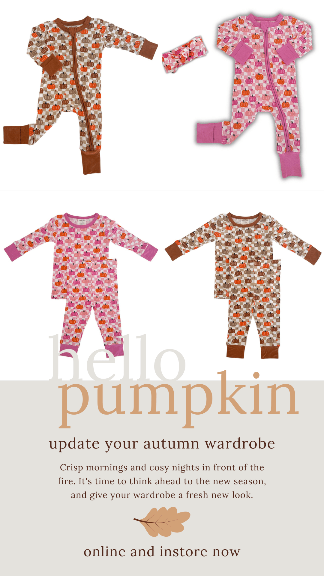 Knot Beanie, Pumpkin Checkerboard