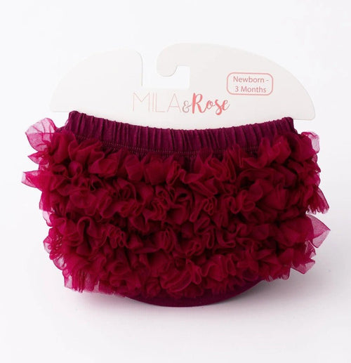 Maroon Ruffle Bloomer
