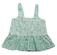 Organic Cotton Peplum & Shorts Set - Palm