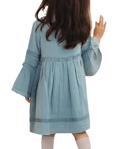 Bell Sleeve Muslin Dress