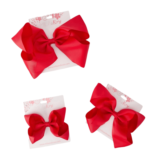 Red Grosgrain Hair Bow