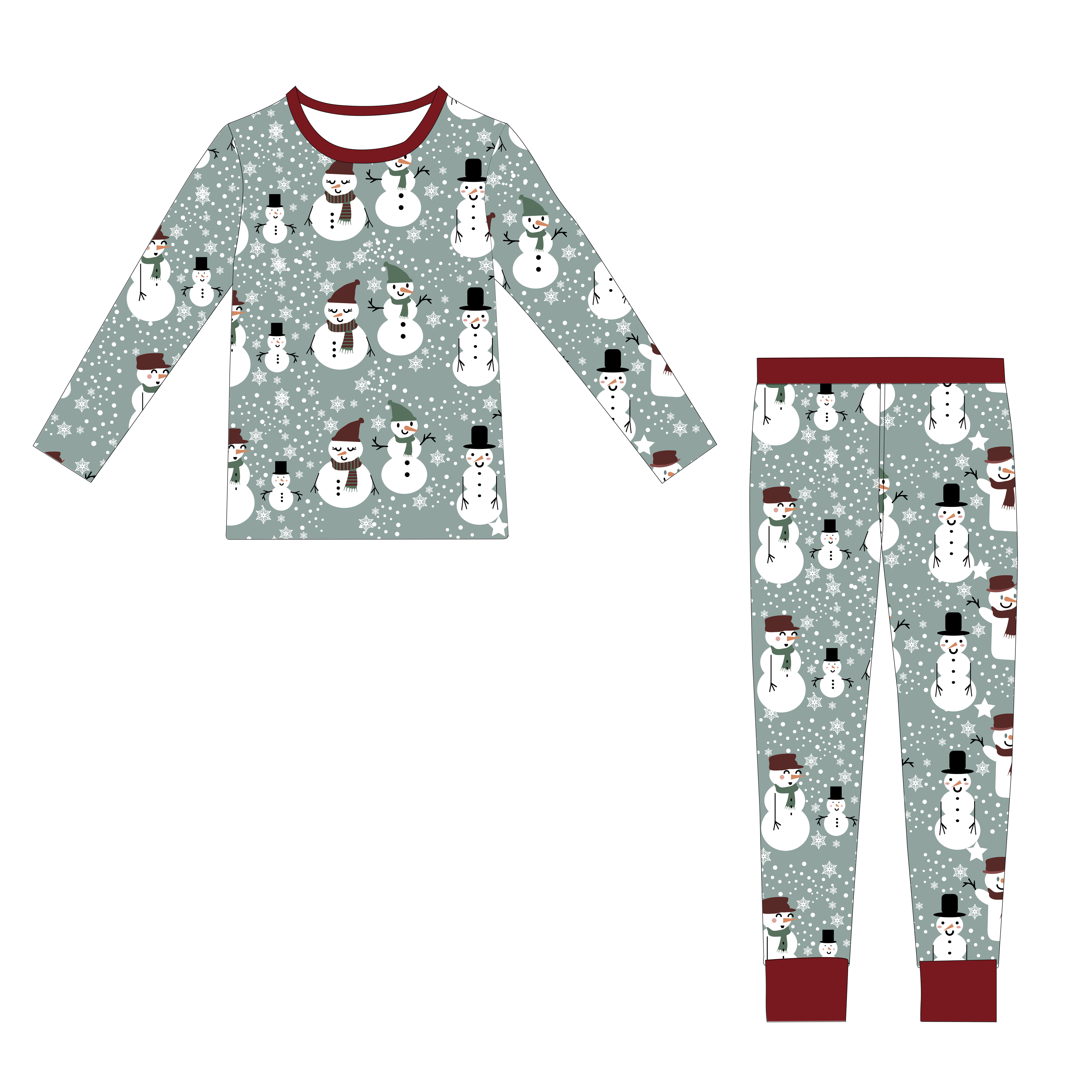 Snow People Bamboo Pajamas