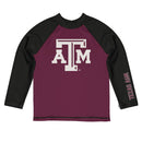 Texas A&M Aggies Maroon & Black Raglan Rashguard