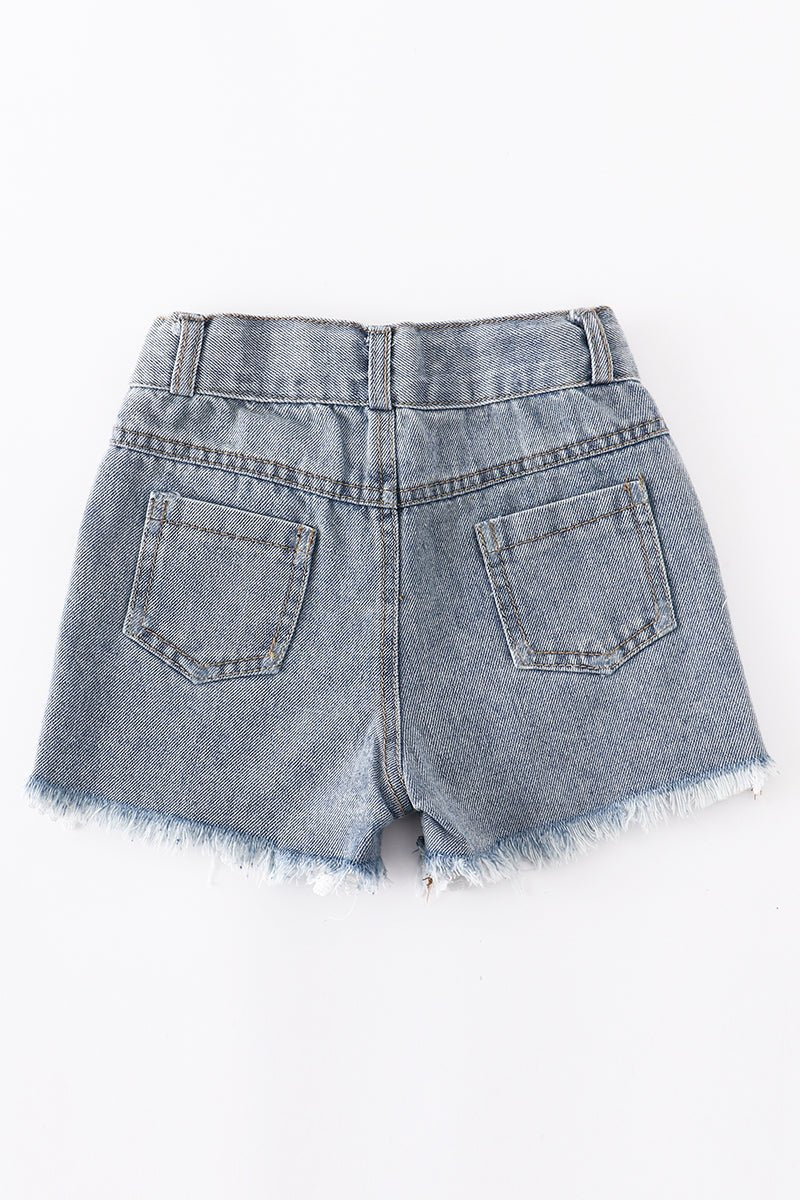 Lace Denim Shorts