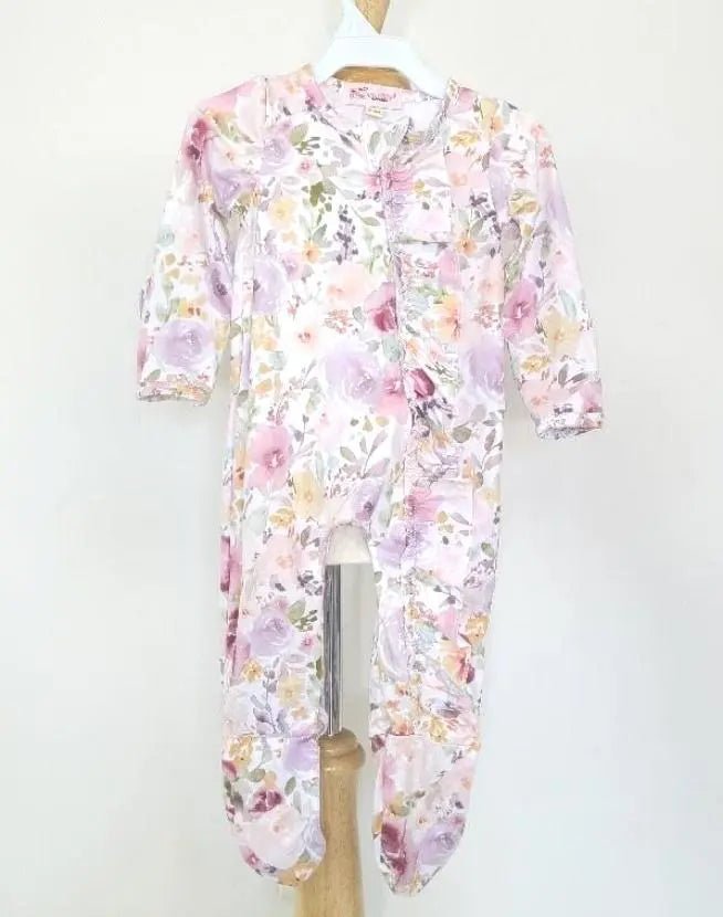 Lilac Blossom Footie Romper