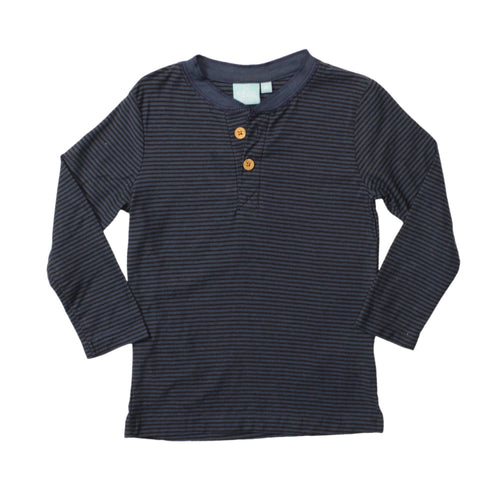 Micro Stripe Henley Bear Camp