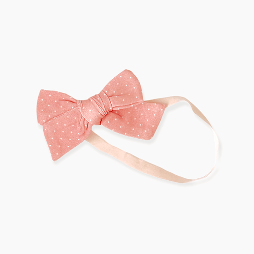 Mini Polka Dot Bow String Baby Headband (Organic Cotton) - Sophia & Rhys