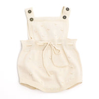 Milan Bobble & Button Sweater Knit Romper (Organic Cotton) Viverano Organics