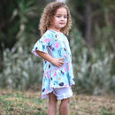 Seashell Angel Sleeve Cotton Knit Shirt AnnLoren