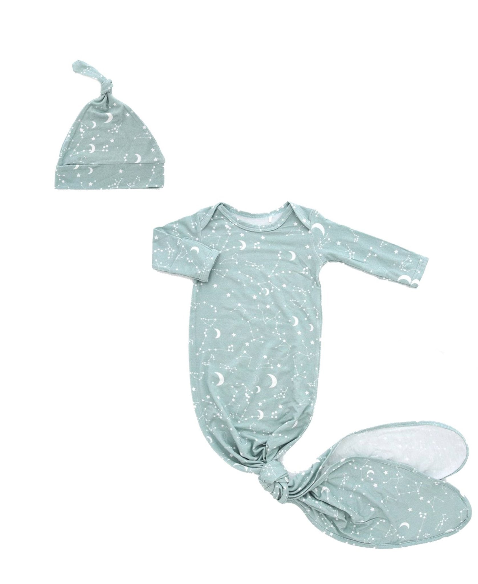 Stargazer Gown and Hat Newborn Baby Gift Set