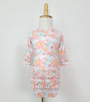 Watercolor Peach Baby Gown Clover Cottage