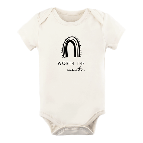 Worth the Wait Organic Cotton Bodysuit | Short Sleeve Tenth & Pine